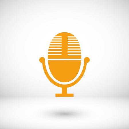 Vector microphone icon, flat design best vector iconのイラスト素材
