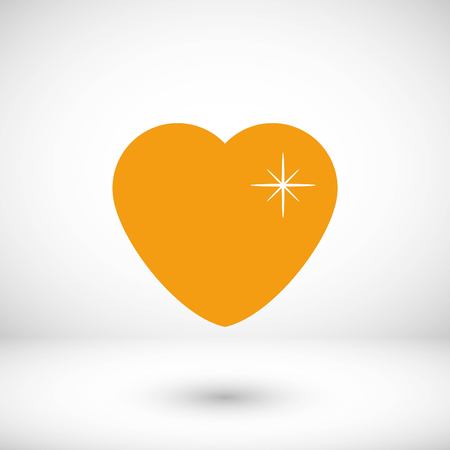 heart star icon, flat design best vector iconのイラスト素材