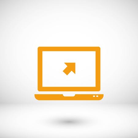 Vector monitor icon, flat design best vector iconのイラスト素材