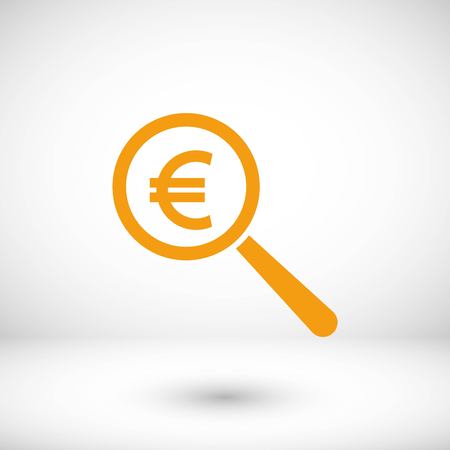 Search euro money icon, flat design best vector iconのイラスト素材