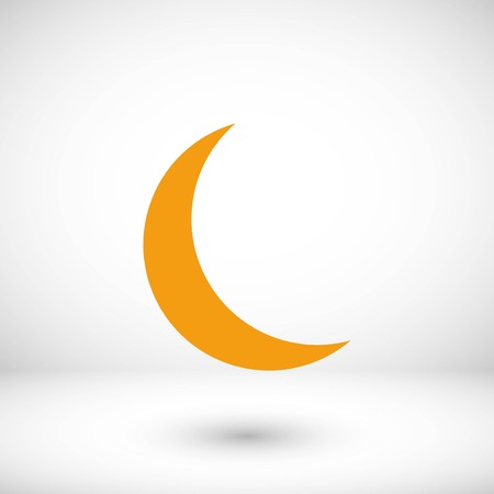 Moon icon vector, flat design best vector iconのイラスト素材