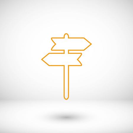 signpost vector icon, flat design best vector iconのイラスト素材