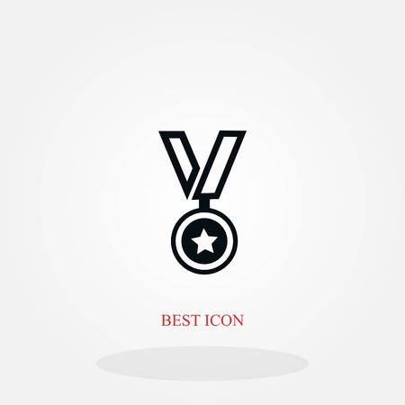 medal icon vector, flat design best vector iconのイラスト素材