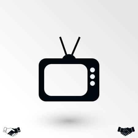 TV icon vector, flat design best vector iconのイラスト素材