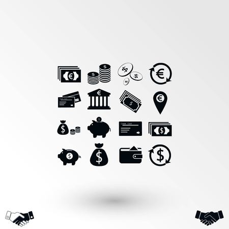 Finance Icons vector, flat design best vector iconのイラスト素材