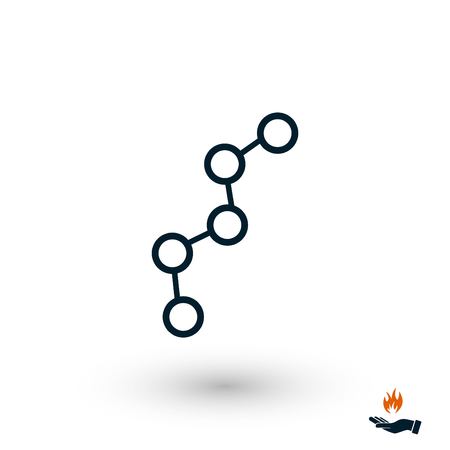 Database sign icon, flat design best vector iconのイラスト素材