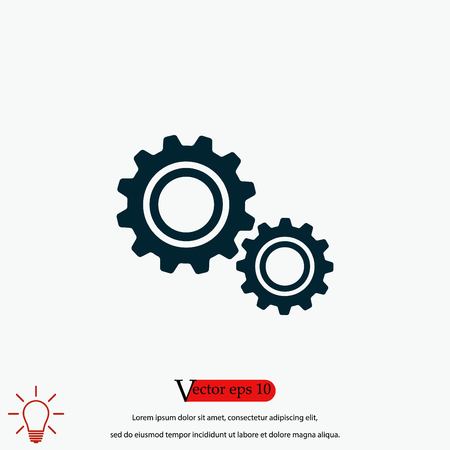 gear icon vector, flat design best vector iconのイラスト素材