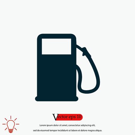 gas vector icon, flat design best vector iconのイラスト素材