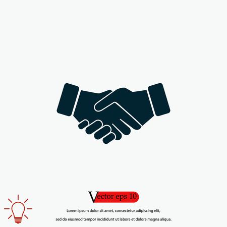 Handshake Icon, flat design best vector iconのイラスト素材