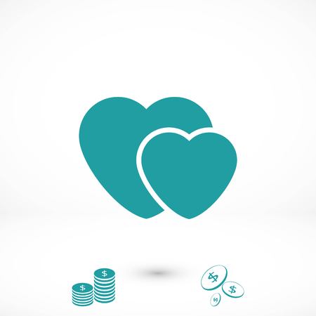 heart vector icon, flat design best vector iconのイラスト素材