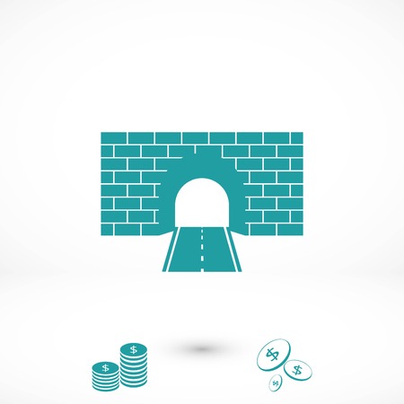 Tunnel icon vector, flat design best vector iconのイラスト素材