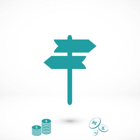 signpost vector icon, flat design best vector iconのイラスト素材