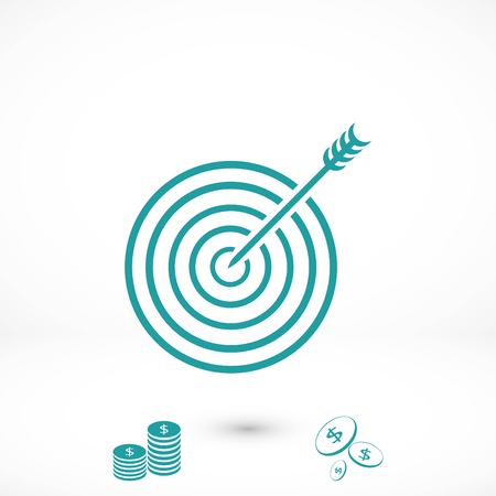 Target icon vector, flat design best vector iconのイラスト素材