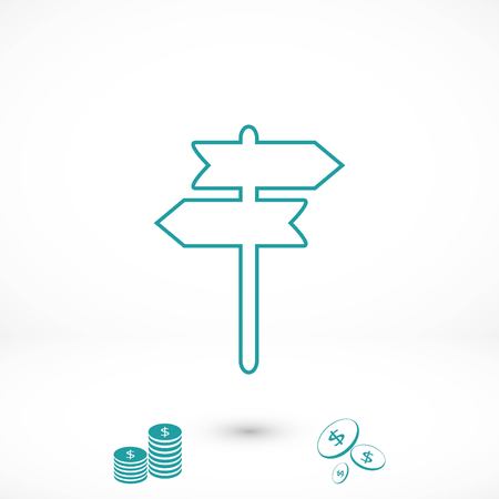 signpost vector icon, flat design best vector iconのイラスト素材