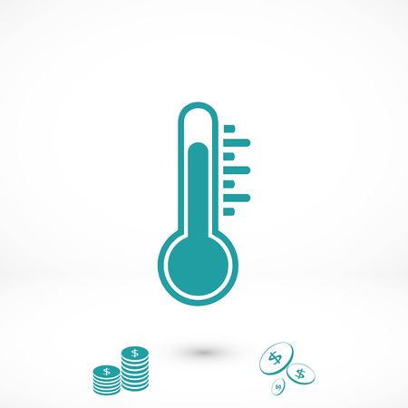 thermometr vector icon, flat design best vector iconのイラスト素材