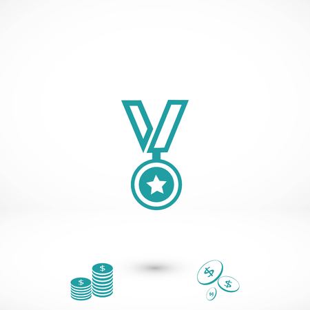 medal icon vector, flat design best vector iconのイラスト素材