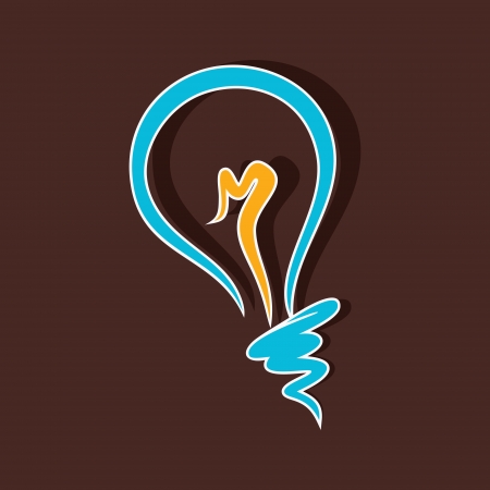 abstract sketch bulb vectorのイラスト素材
