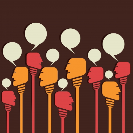 crowd communication vectorのイラスト素材