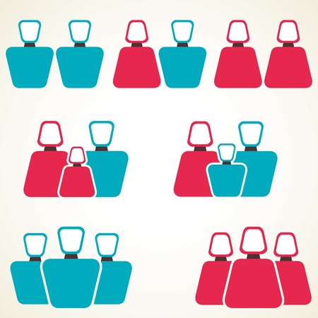 male female icon vectorのイラスト素材