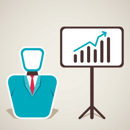 men with business growth stock vectorのイラスト素材