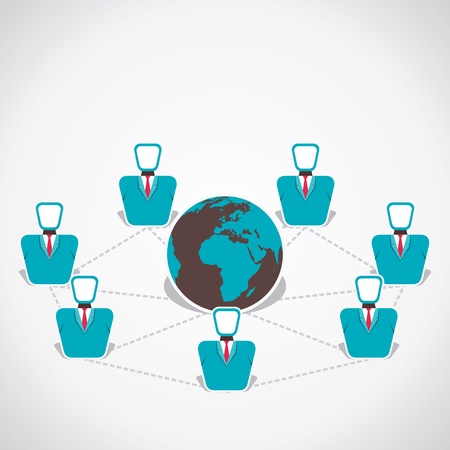 global connection around the world vectorのイラスト素材
