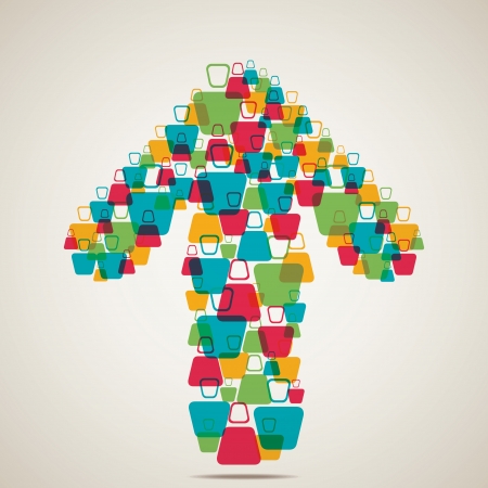 people make arrow shape vectorのイラスト素材