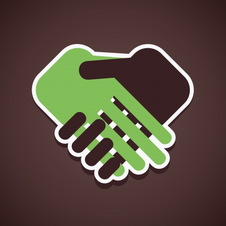 handshake icon vectorのイラスト素材