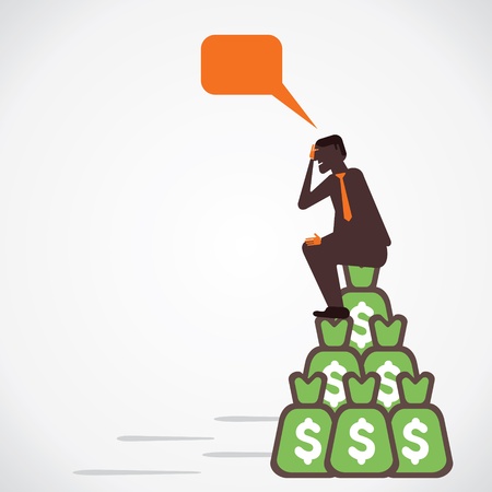 businessmen with lots of money vectorのイラスト素材