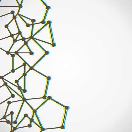 abstract dot and line connection background vectorのイラスト素材