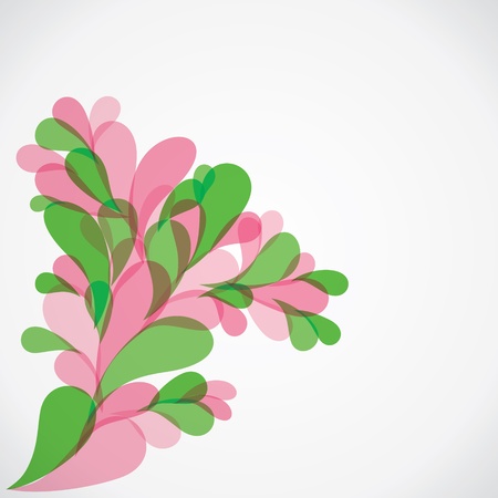 colorful flora background vectorのイラスト素材