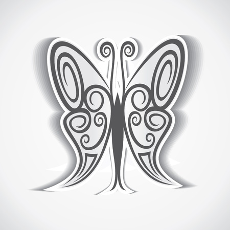 black and white butterfly background vectorのイラスト素材