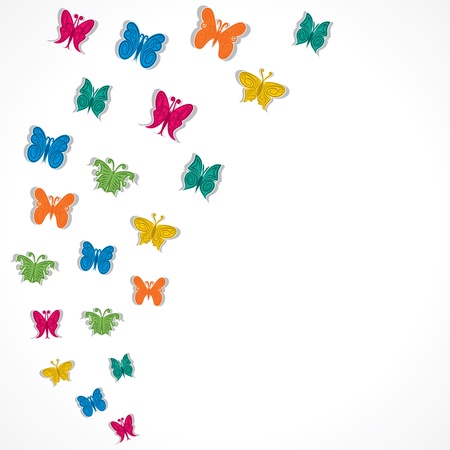 butterfly background vectorのイラスト素材
