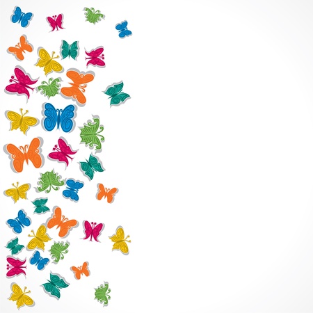colorful butterfly vectorのイラスト素材