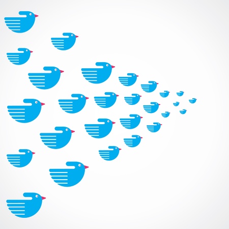 blue creative bird backgroundのイラスト素材