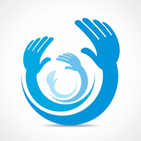 creative hand icon concept のイラスト素材