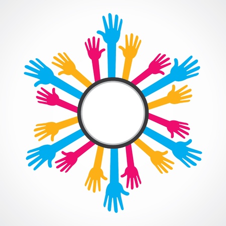helping hand background or friendship dayのイラスト素材