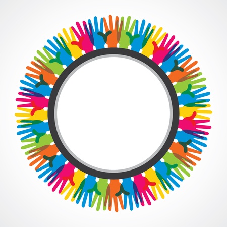 colorful hand backgroundのイラスト素材