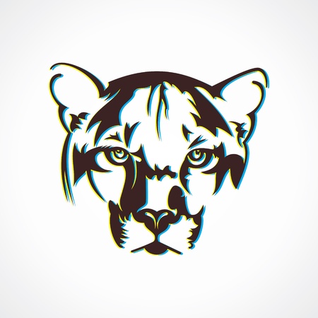 creative tiger face design stock vectorのイラスト素材