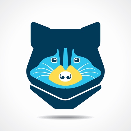 raccoon creative face stock vectorのイラスト素材