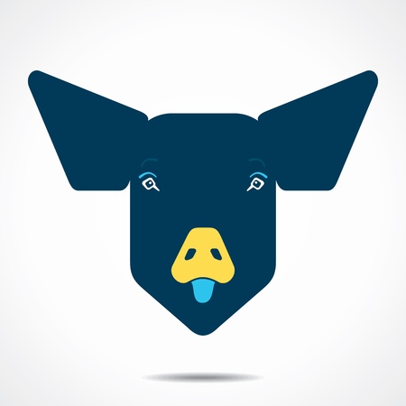 creative pig face design stock vectorのイラスト素材