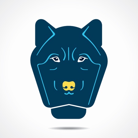 abstract wolf face stock vectorのイラスト素材