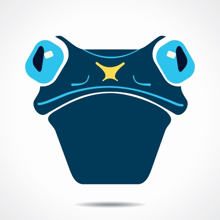 creative frog  face stock vectorのイラスト素材