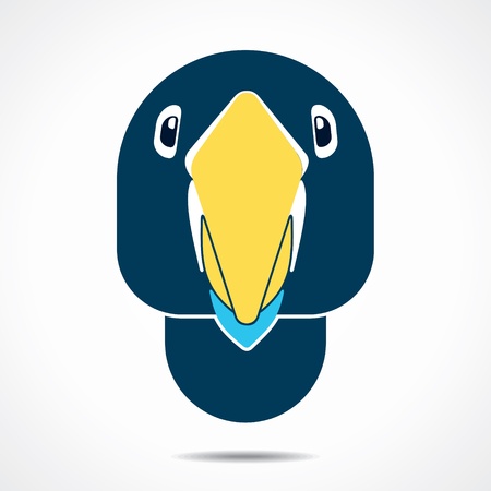 creative parrot face stock vectorのイラスト素材