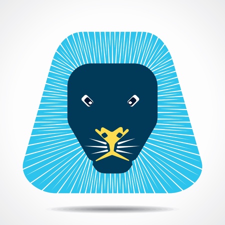lion cartoon face stock vectorのイラスト素材