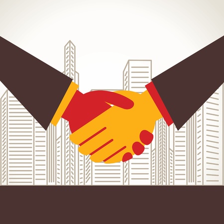 business deal or businessmen shake hand stock vectorのイラスト素材