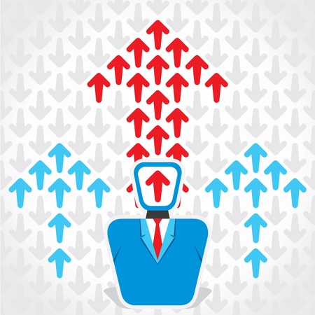 businessmen arrow head and arrow background vectorのイラスト素材