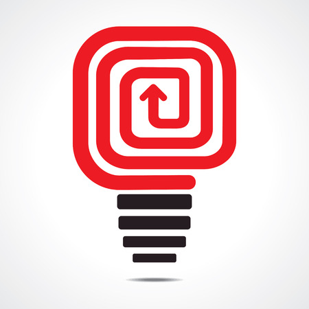 red arrow bulb stock vector のイラスト素材
