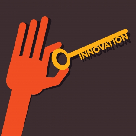 Innovation  key in hand stock vector のイラスト素材