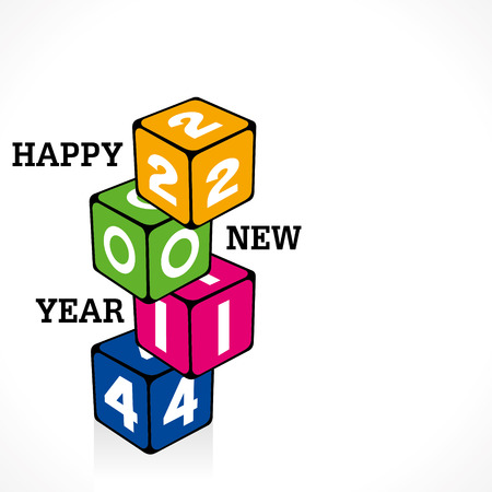 creative happy new year 2014 background vectorのイラスト素材