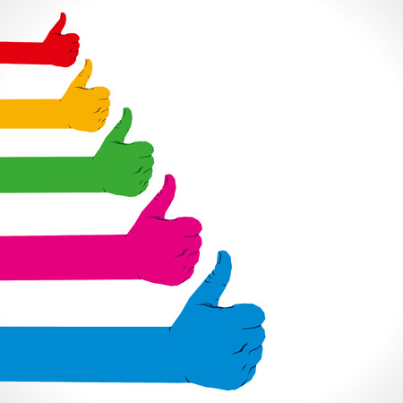 colorful like hand symbol vectorのイラスト素材